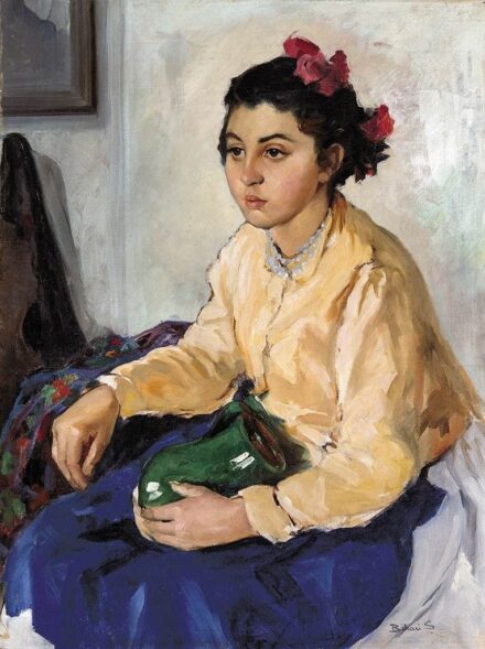 Bihari Sándor (1855-1906): Lány korsóval