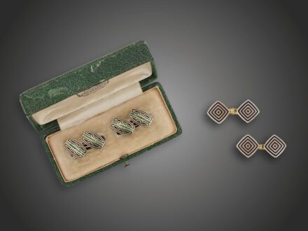 Kézelőgomb, 2 pár, 585, 750 au, 21,9 g