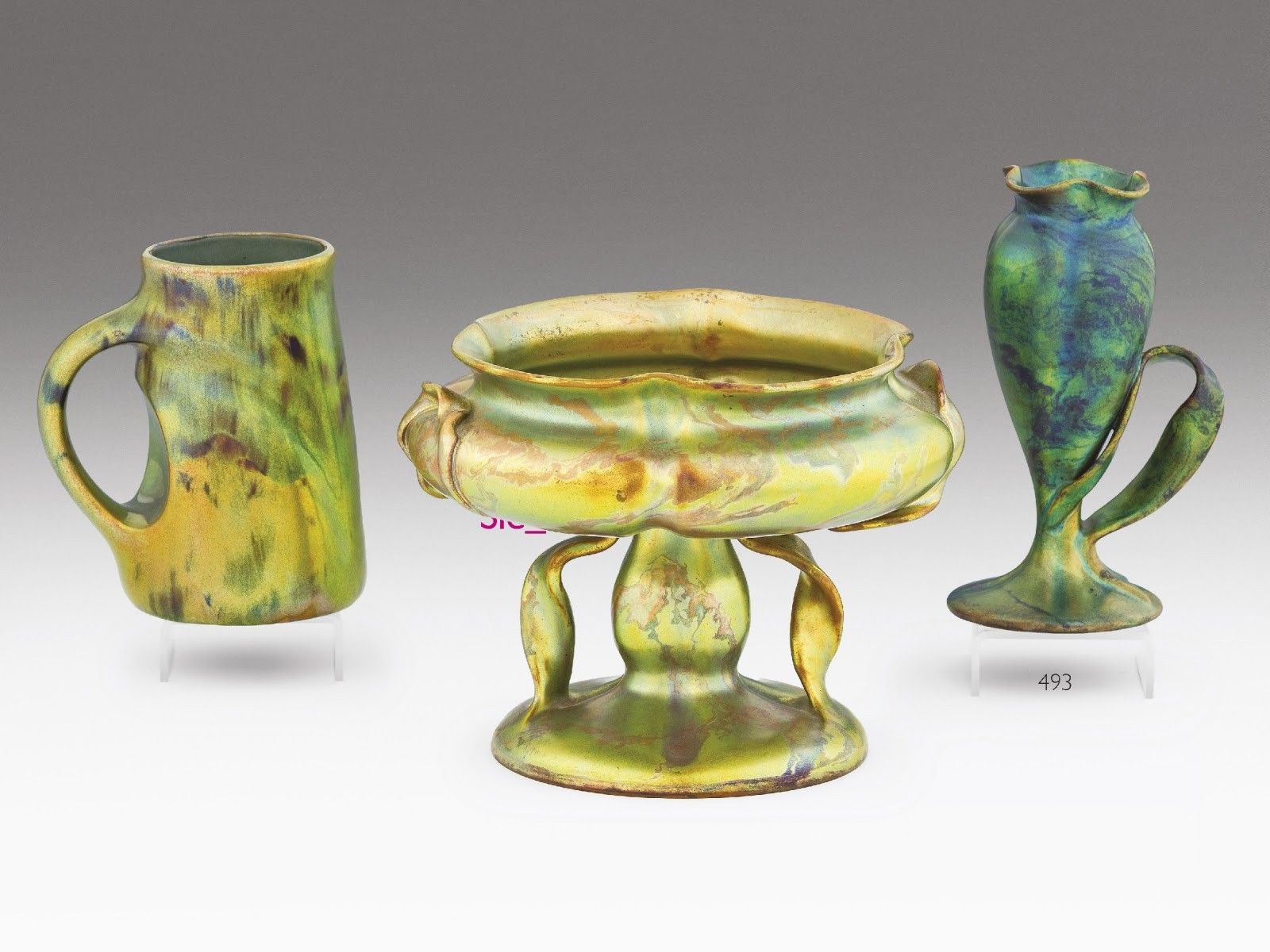 Zsolnay szecessziós tulipánváza