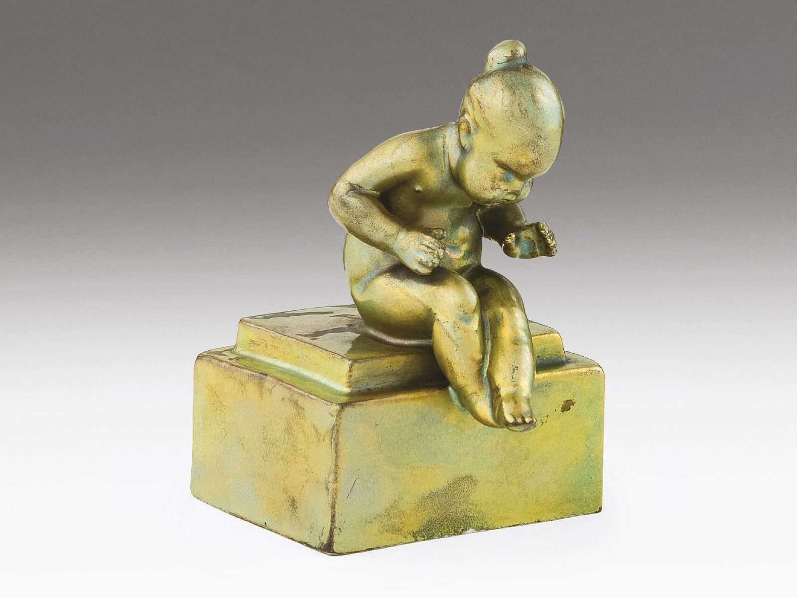 Zsolnay kisplasztika - Dackorszak