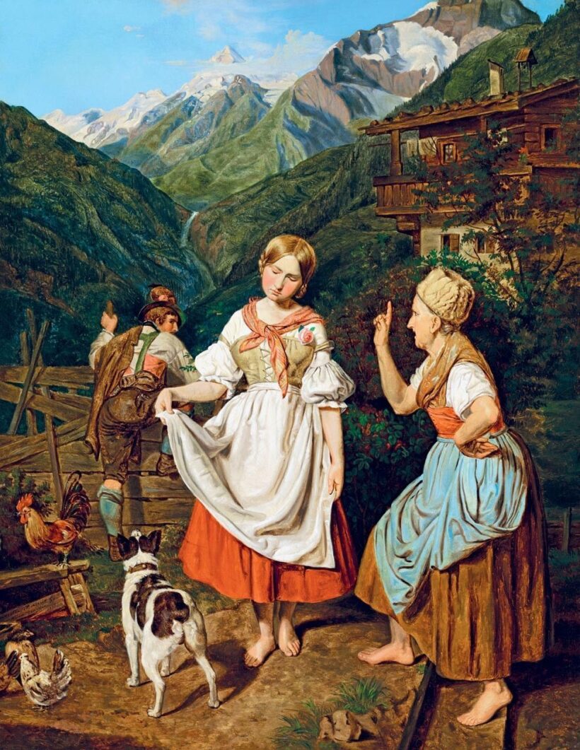 Benczúr Gyula (Waldmüller után): Találkozás (Jelenet), 1866