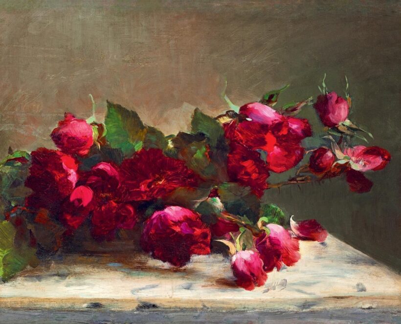 Vaszary János: Csendélet rózsákkal (Magia Nera), 1890-es évek