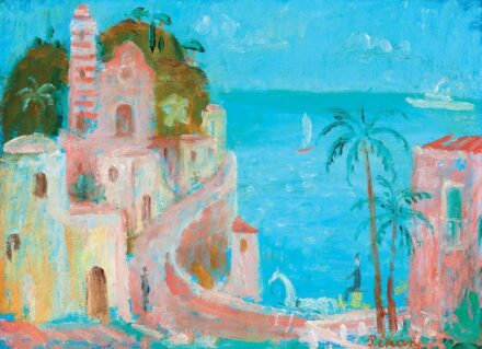 Pekáry István: Mediterrán táj vitorlással (Cote d'Azur)