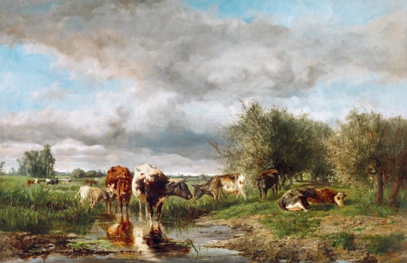 Albertus Gerardus Bilders: Legelő tehenek