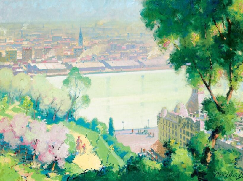 Pécsi Pilch Dezső: Budapest a Gellérthegyről (Gellért Szálló)