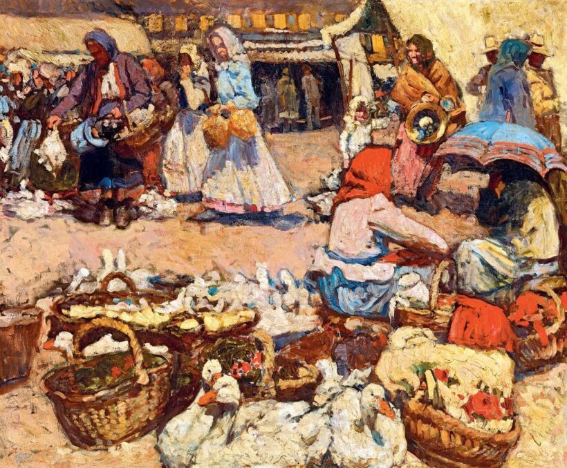 Tibor Ernő: Vásári jelenet, 1910-es évek