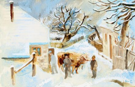 Szőnyi István: Zebegényi utca télen, 1938