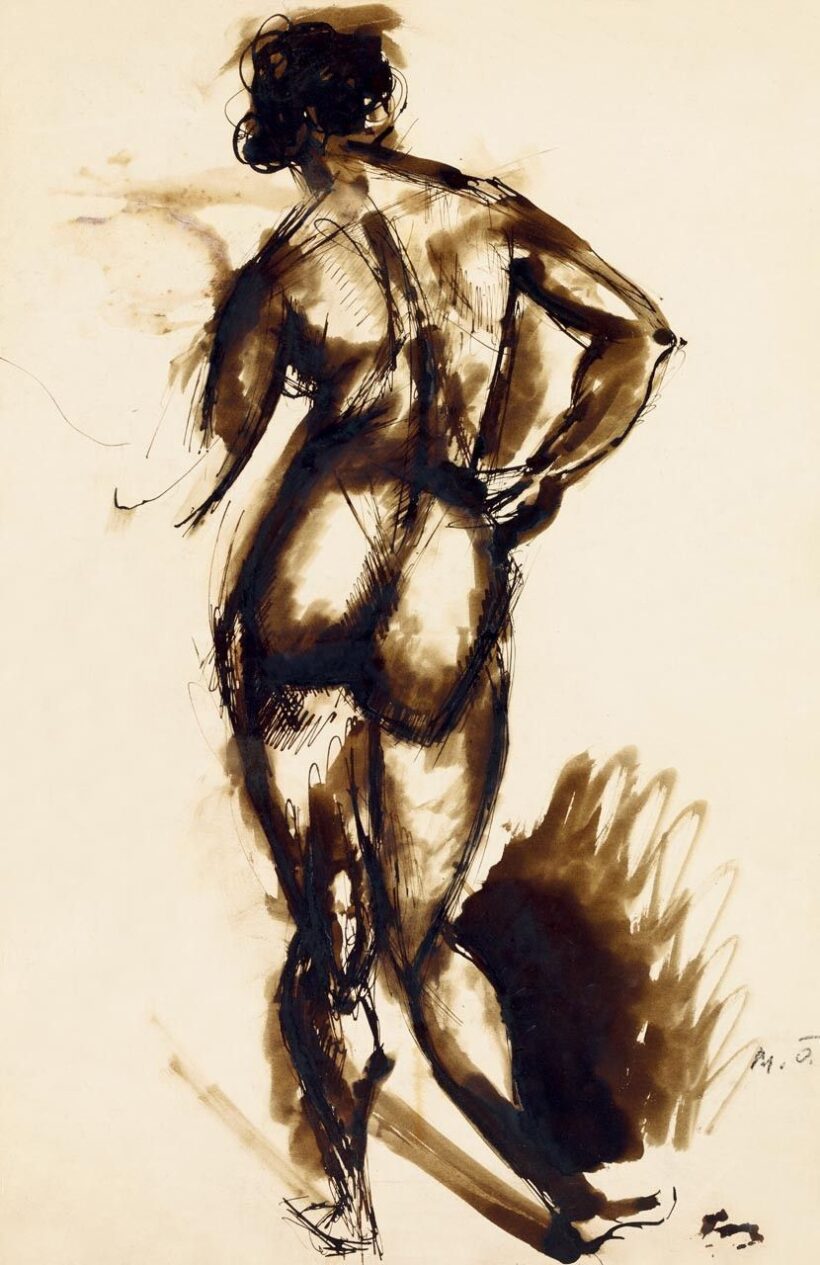 Márffy Ödön: Női hátakt, 1911 körül