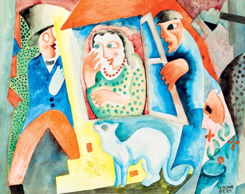 Kádár Béla: Szerelmi jelenet, 1925 körül