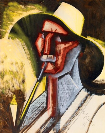 Scheiber Hugó: Kalapos férfi, 1935 körül