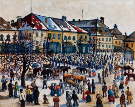 Husovszky János: Nagyvárad főtere (Vásár télen)