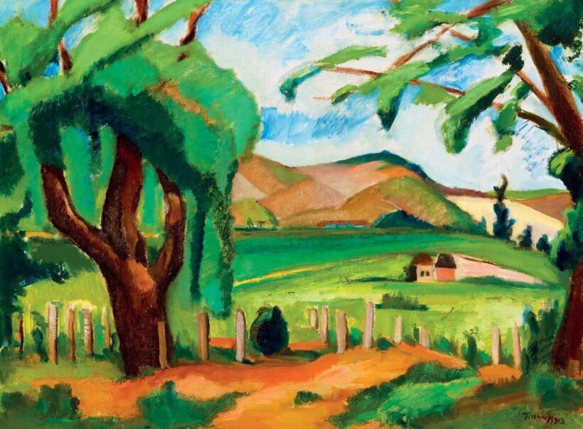 Tihanyi Lajos: Tájkép Szécsénykovácsi II., 1913