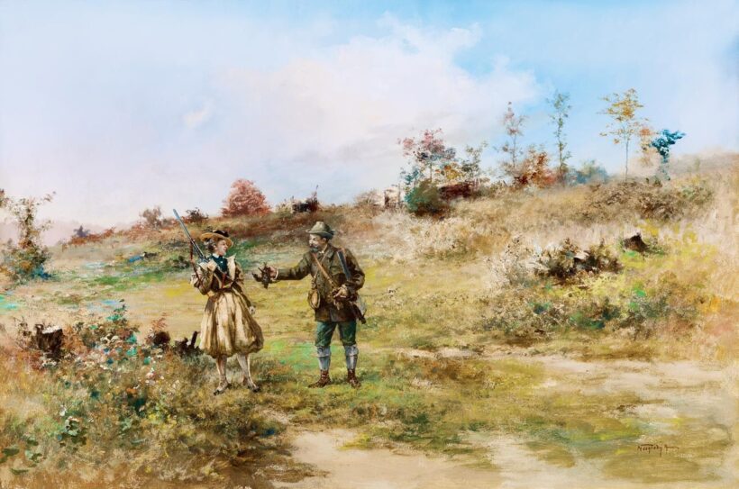 Neogrády Antal: Sikeres vadászat (Udvarlás), 1900-as évek eleje
