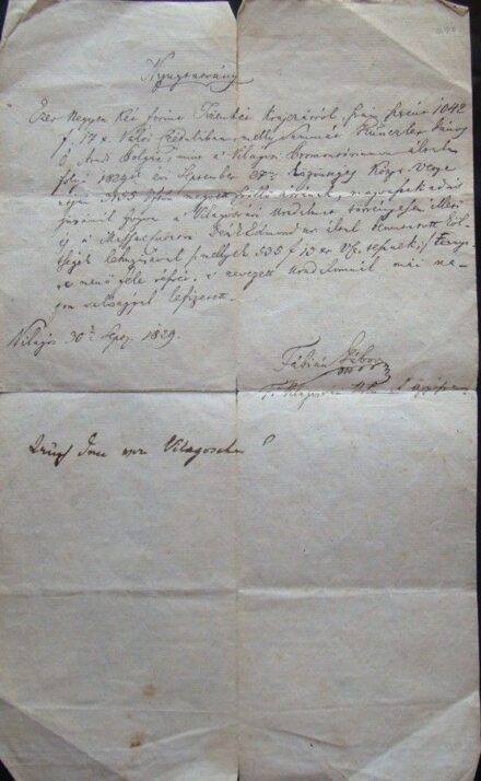 57-626 1853. Viaszpecsétes levél