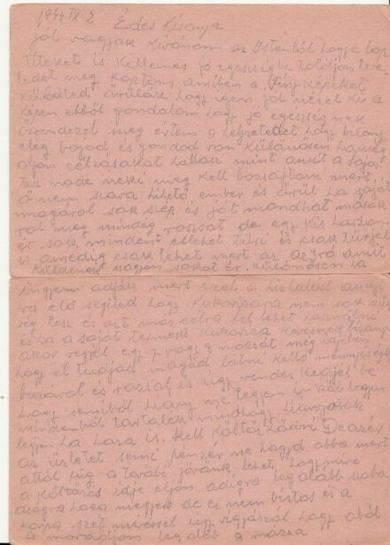 57-1167 1944 Fealadtlan Tábori postai levelezőlap