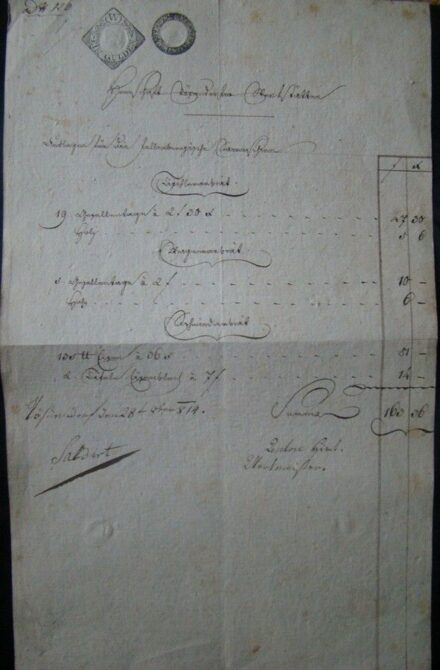 57-783 1814 Nyílatkozat 1 Guldenes pecséttel / Vösendorf