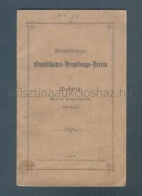 57-124 1889. Tűzkár és vagyonbiztosítási kiskönyv
