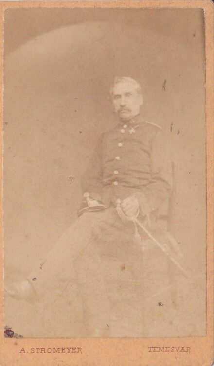 57-886 cca 1900 Katonai portréfotó, 11x7.5 cm
