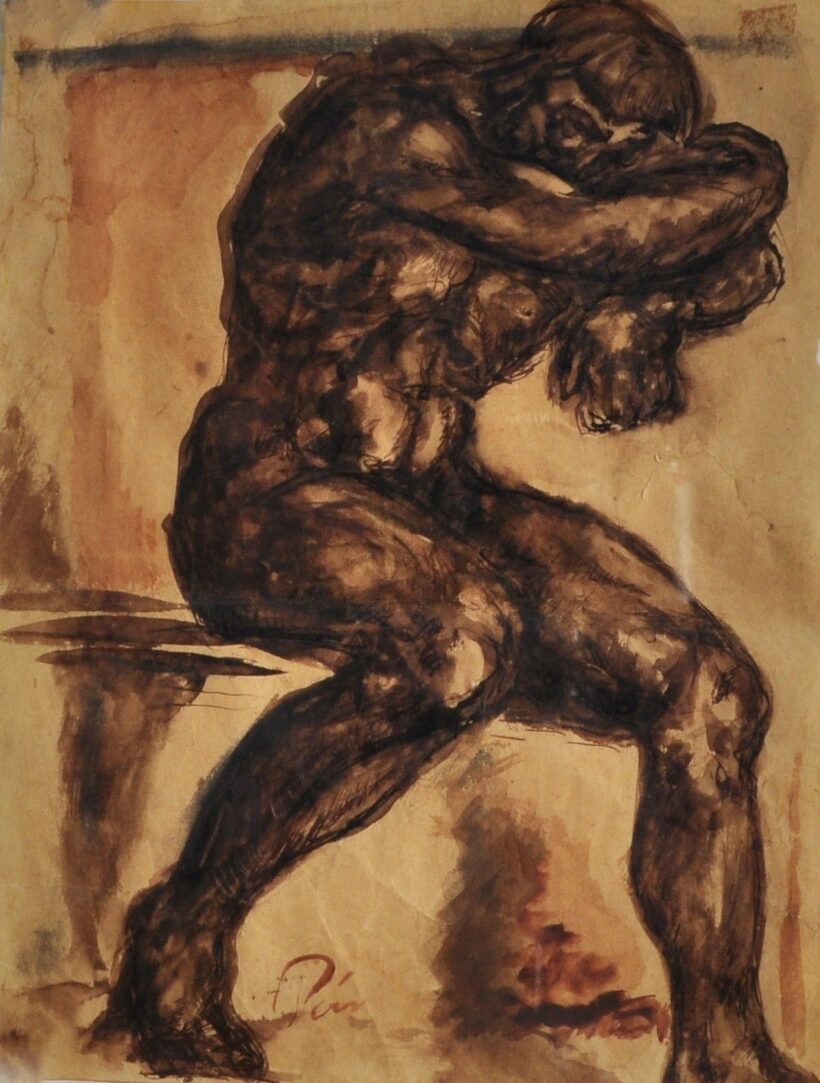 PÓR BERTALAN ( 1880- 1964 ) Gondolkodó