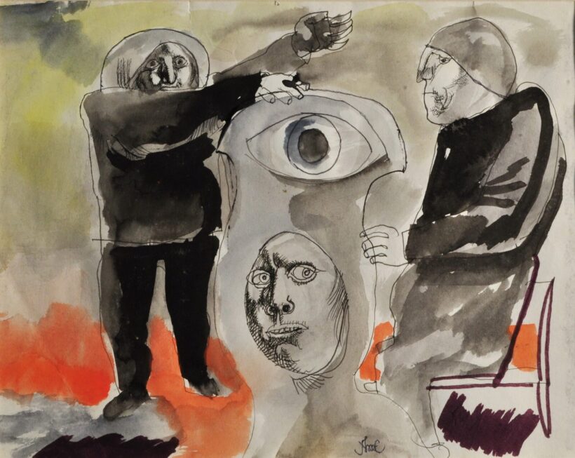SZÁSZ ENDRE ( 1926- 2003 ) Figurális kompozíció