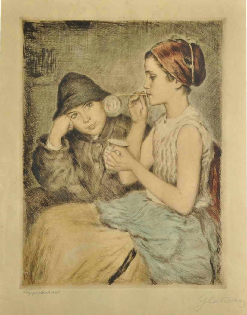 GLATZ OSZKÁR ( 1872- 1958 ) Szappanbuborék
