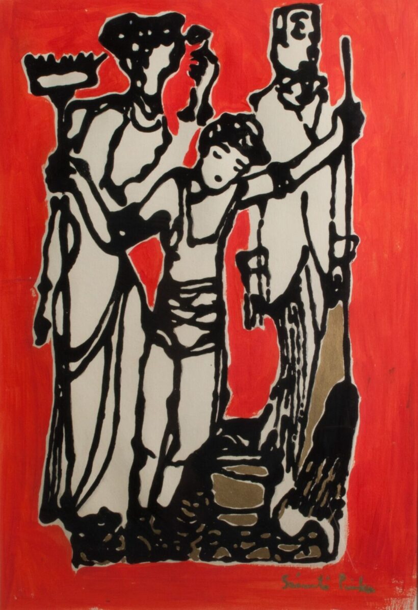 SZÁNTÓ PIROSKA ( 1913- 1999 ) Alakos kompozíció