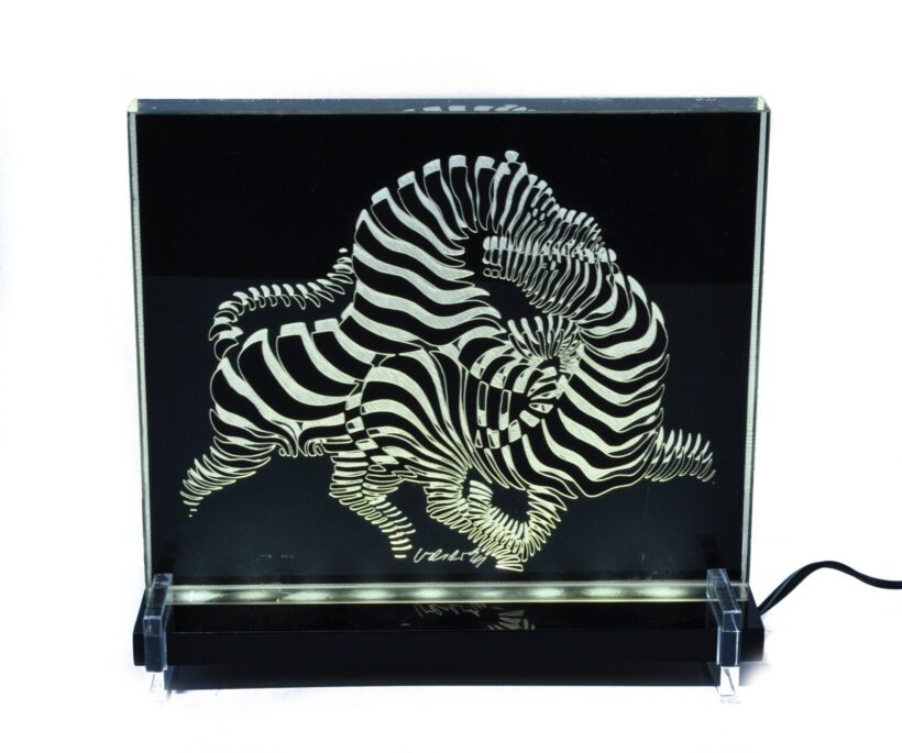 VICTOR VASARELY ( 1906- 1997 ) Zebrás object