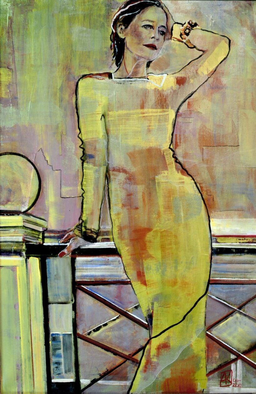 AMARILLA KROON ( 1948- ) Lány a korlátnál