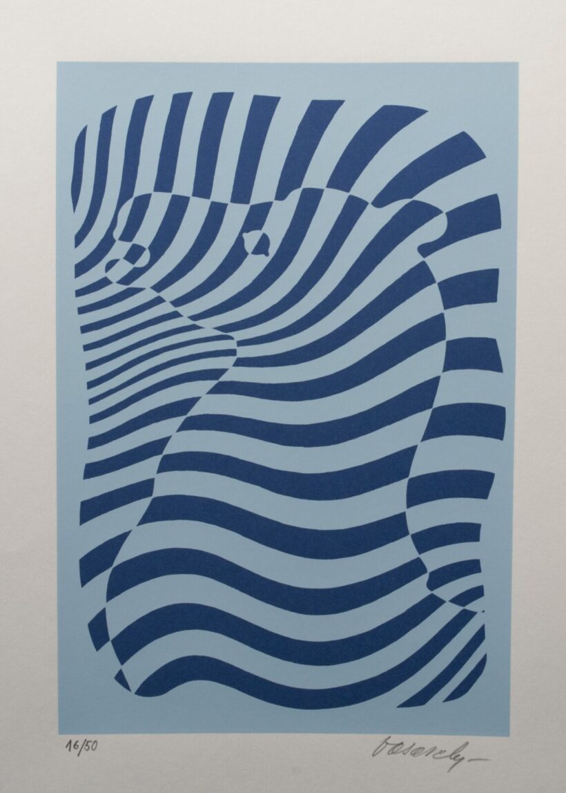 VICTOR VASARELY ( 1906- 1997 ) Grafikai mappa ( Zebrák ), 4db-os - Image 3
