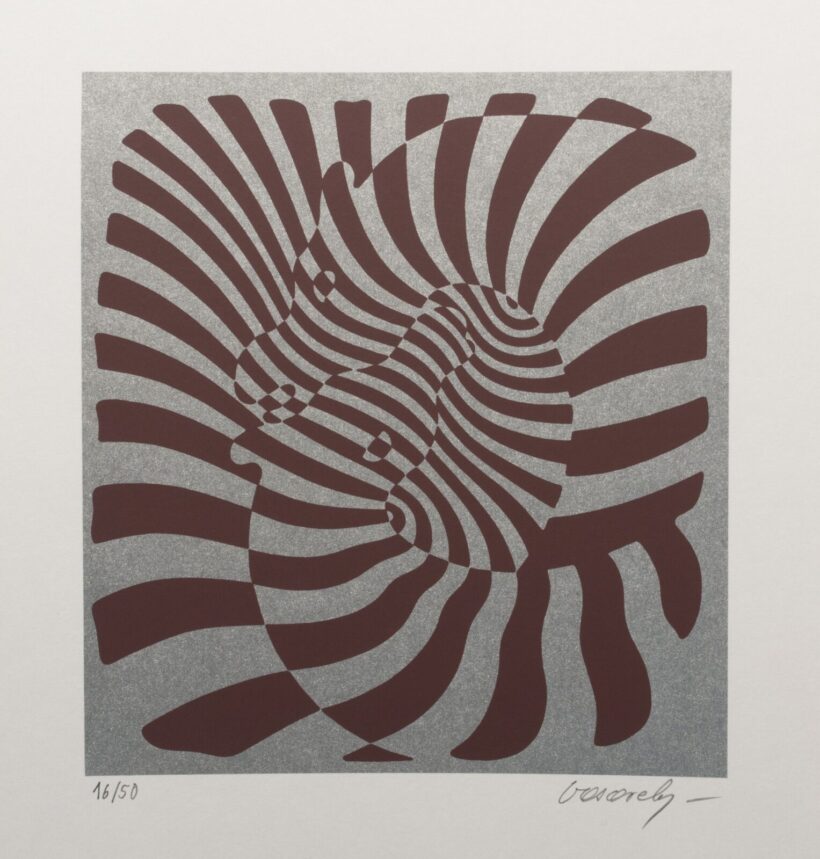 VICTOR VASARELY ( 1906- 1997 ) Grafikai mappa ( Zebrák ), 4db-os - Image 4