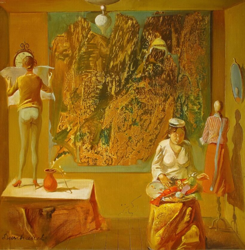 DUSCHANEK JÁNOS ( 1947- ) Interieur manökennel