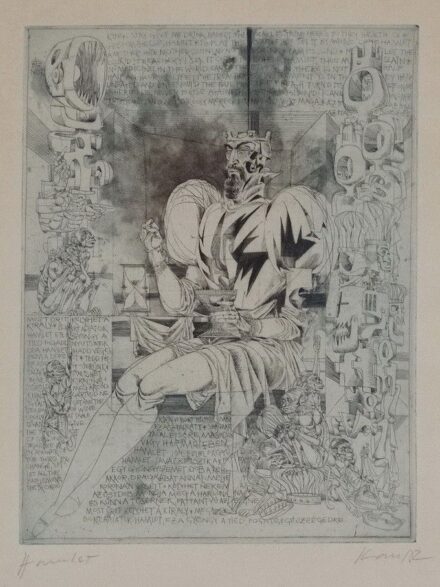 Kass János (1927 - 2010): Hamlet, 1982