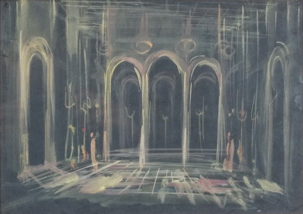 Oláh Gusztáv (1901 - 1956): Színpadterv a Rigolettohoz