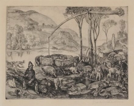 Szabó Vladimir (1905 - 1991): Itatás