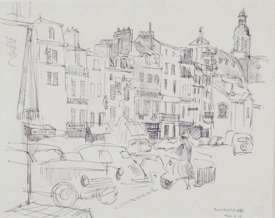 Szentgyörgyi Kornél (1916-2006): Fontainebleau, 1960