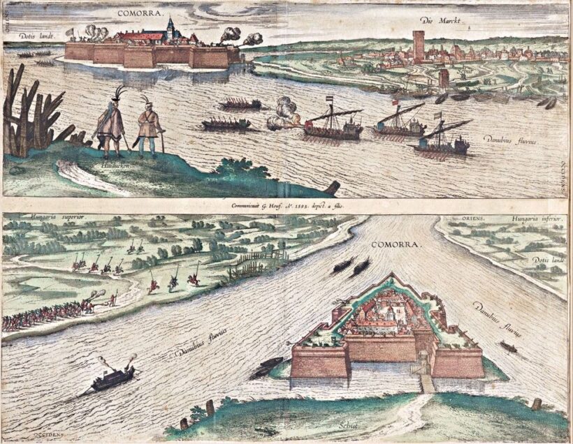 Houfnagel, Georg (1542-1600): Győr látképe, 1595