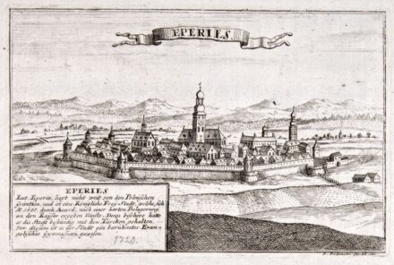 Bodenehr, Gabriel (1673-1766): Eperjes látképe
