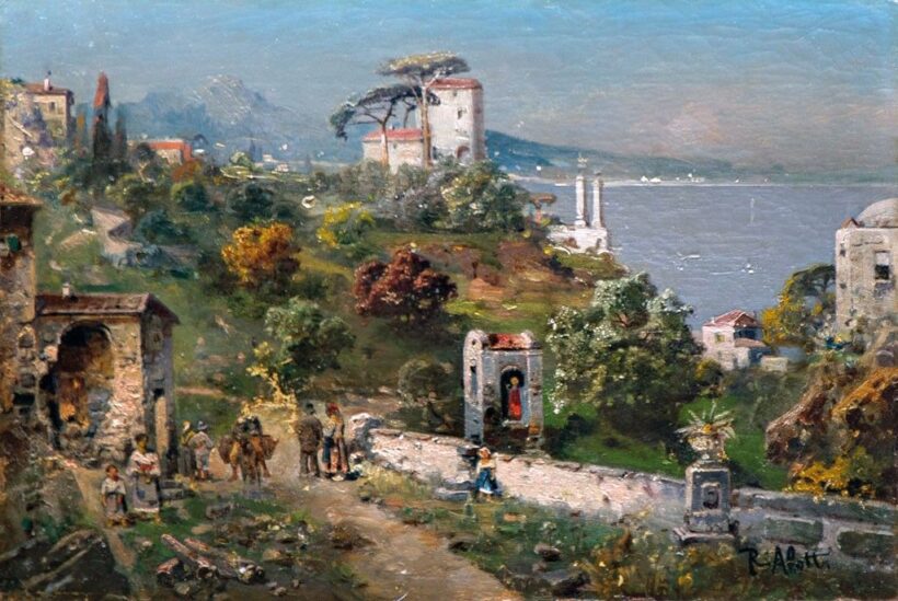 Alott, Robert (1850-1910): Itáliai részlet alakokkal