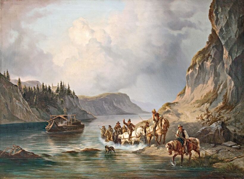 Gauermann, Friedrich után, 19. sz. második fele: Hajóvontatók a Dunán