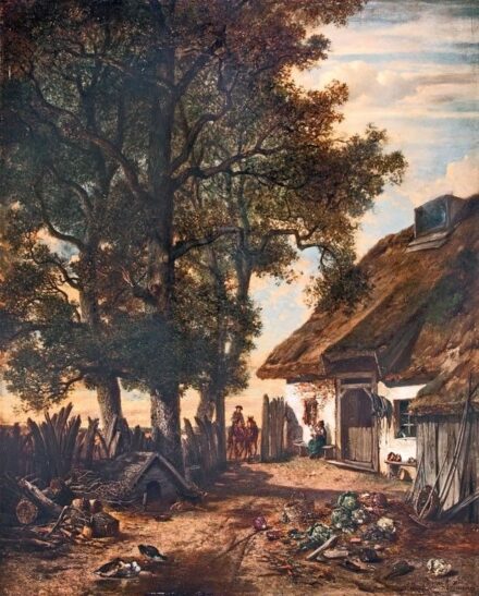 Zimmermann, Albert (1808-1888): Udvarház előtt
