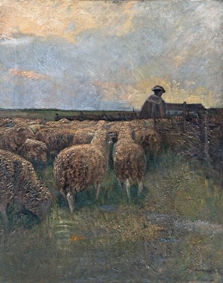 Szirmai Antal (1860-1927): Birkapásztor és nyája