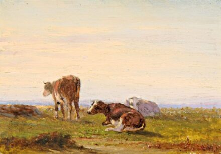 C. W. B. monogrammal: Pihenő tehenek, 1884