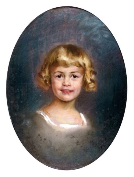 Vas Ferenczné jelzéssel: Navratil Alexandra portréja, (Navratil Dezső és Hegedűs Rózsika lánya, Jókai Jolán unokája), 1914