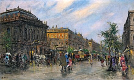 Berkes Antal (1874-1938): Az Andrássy út az Operaházzal