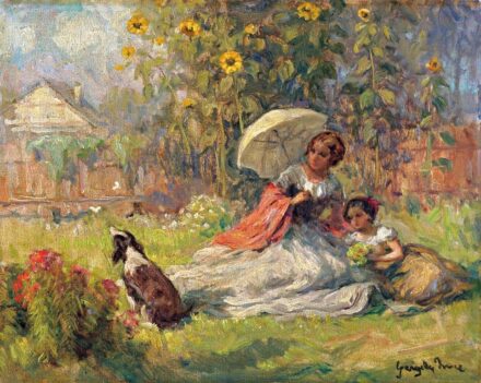 Gergely Imre (1868-1957 körül): Kertben
