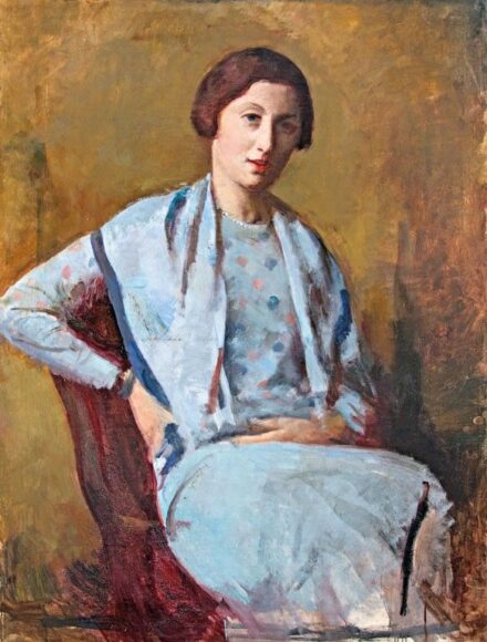 Hatvany Ferenc, báró (1881-1958): Ifjú hölgy kék ruhában