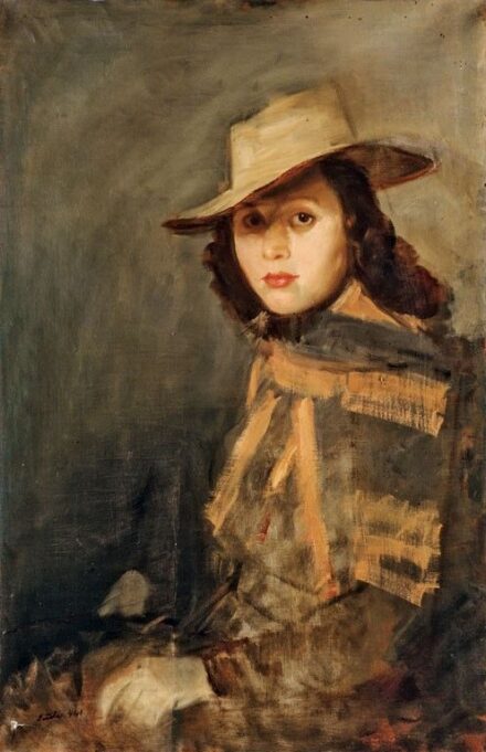 Szüle Péter (1886-1944): Kalapos nő, 1941