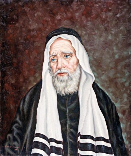 Szennik György (1923-): Rabbi portré, 1981