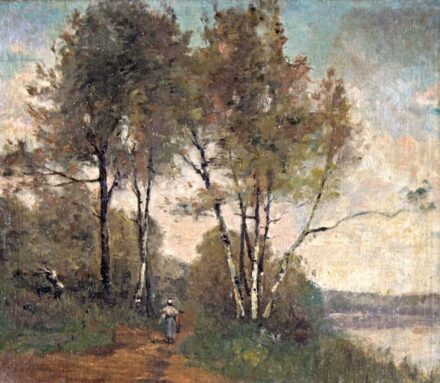 Bertalan Albert (1899-1957): Folyópart alakkal