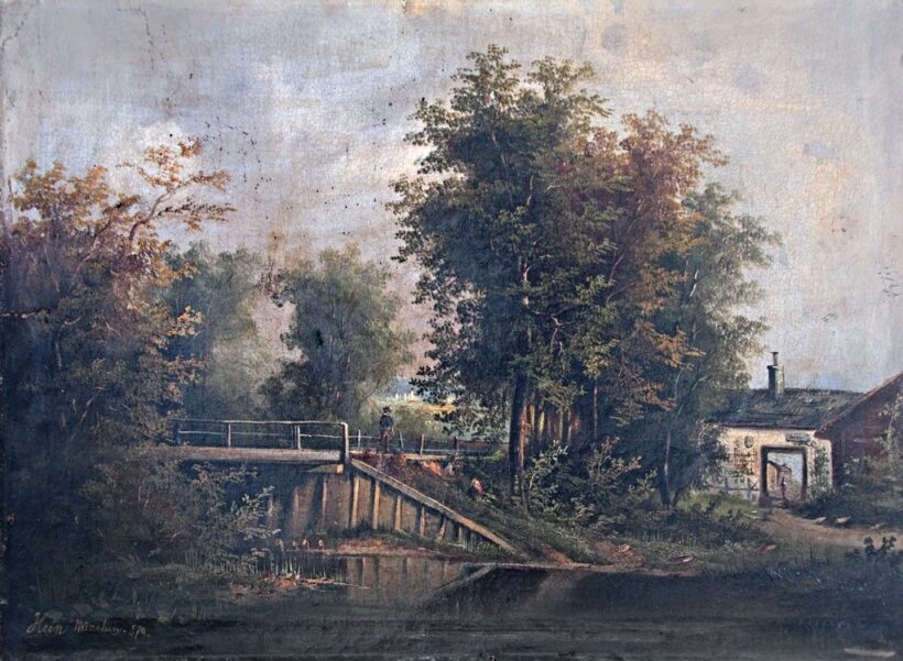 Hein jelzéssel: Folyóparti táj, 1879